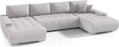 Produktbild von Intenso Ecksofa mit Schlaffunktion Velutti U, Hellgrau