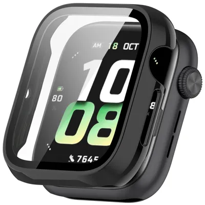 Produktbild von Für Honor Watch 5 Kunststoff PC Smart Hülle Case + Tempered H9 Hart Glas Schwarz