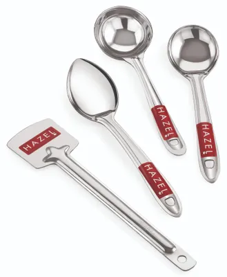 Imagen del producto de Juego de cucharas de acero inoxidable, de 4 piezas, para la cocina
