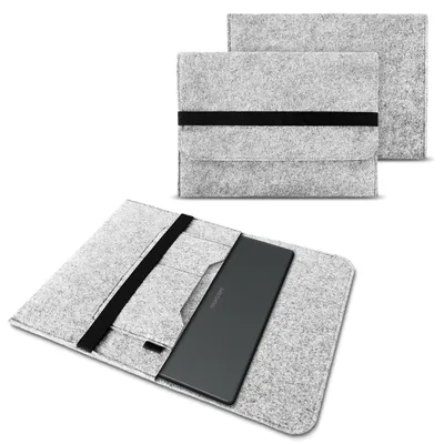 Produktbild von Sleeve Hülle Medion Akoya S17402 Notebook Tasche Filz Cover Etui 17,3 Zoll CaseFarbe:Hellgrau