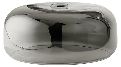 Immagine prodotto di Vetro Soffiato Specchiato Fumé per Lampada a Sospensione, Diametro 33 cm, Attacco E27, Design Moderno ed Elegante per Interni - Perenz