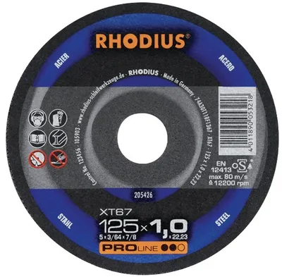 Obrázok produktu pre Rhodius XT67 205599 Cutting disc (straight) 115 mm 1 pc(s) Steel