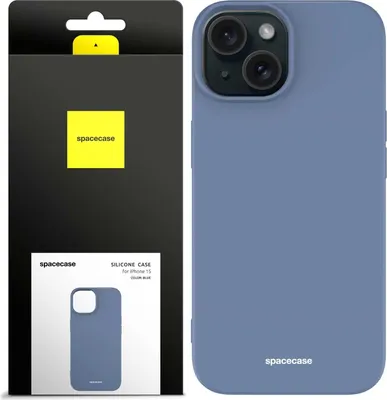 Image de Coque en silicone SPACECASE Coque en silicone pour iPhone 15 Bleu