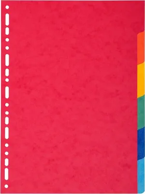 Immagine prodotto di Indice A4 Manila cartone bianco 6 pezzi colorato confezione da 50 pezzi