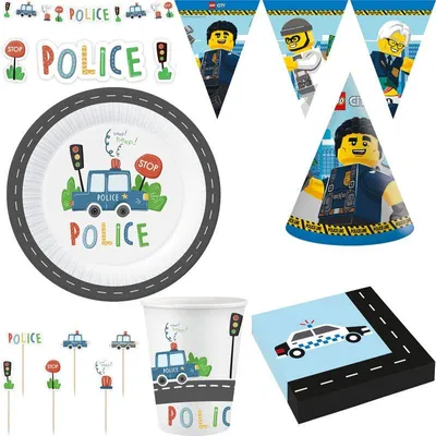 Produktbild von Lego City Partyset zum Kindergeburtstag Deko Set
