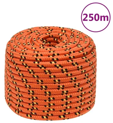 Produktbild von Bootsseil Polypropylen Ankerleine Festmacherleine Tauwerk für Boote Yachten Segelboote und Wassersport reißfest witterungsbeständig 14 mm Schwarz 25 m