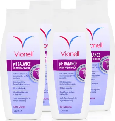 Produktbild von Vionell Intim Waschlotion pH Balance Soft & Sensitive 250ml (4er Pack)
