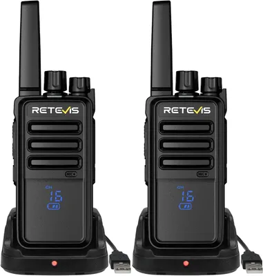 Produktbild von Retevis RT668H Funkgerät, Walkie Talkie mit Verstecktem Display, Wiederaufladbarer Typ-C 1200 mAh, VOX, Rauschsperre, Robust, Walki Talki für Familien