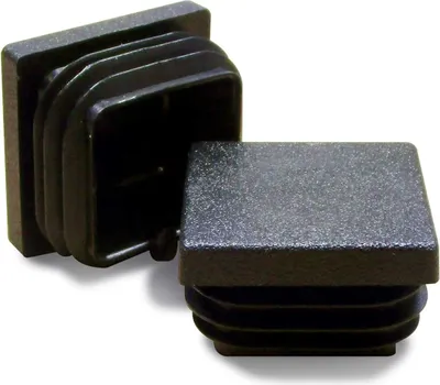 Produktbild von Ajile, 16 Stück, Quadratischer Lamellenstopfen 30x30 mm (Rohrwandstärke 1,0-2,5 mm), Schwarz, EPC130x16