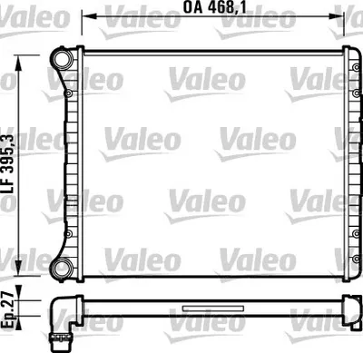 Produktbild von VALEO Kühler, Motorkühlung  732785