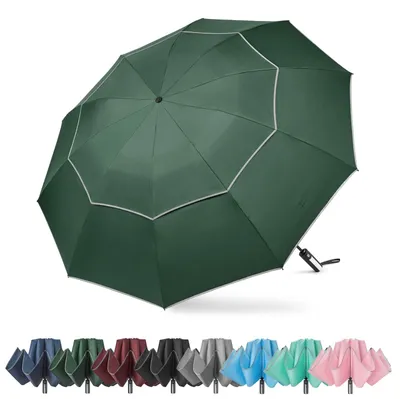 Image de Elzusha - Parapluie pliable de 62 pouces avec bandes réfléchissantes