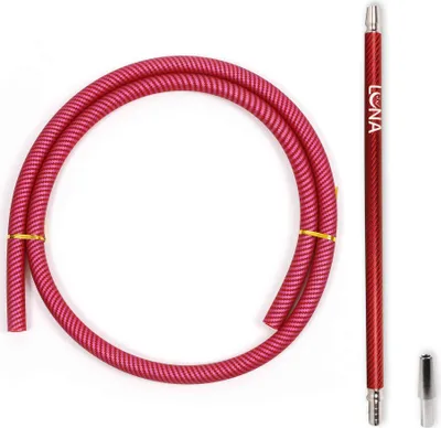 Image de Kit de tuyaux en carbone rouge - 150 cm, avec embout buccal et embout, universel