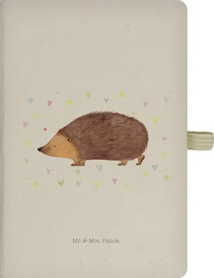 Produktbild von Mr. & Mrs. Panda Reisetagebuch Igel Herzen - Transparent - Geschenk, Tagebuch, Notizheft, Adressbuch, Liebe, Vertrauen, A5, Kuss, notizbuch, Herz, Lustige Sprüche