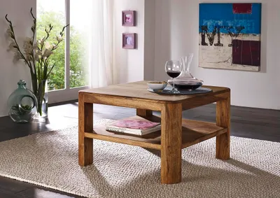 Produktbild von Couchtisch 70x70cm "Indian Sunset" Sheesham