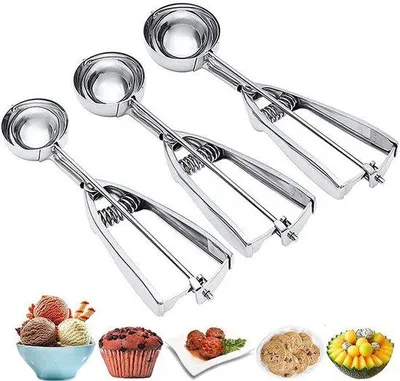 Produktbild von Eiswürfelset - Eiswürfelpaletten - 3 Stücke - 4 × 21 cm - 5 × 22 cm - 6 × 23 cm - Stahl - Eiswürfel herstellen - Eiswürfelstock - Eiswürfeln - Backschneidset - Eiswaffelset - Küchenutensilien - Silber
