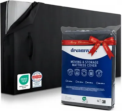 Zdjęcie produktu dla Pokrowiec na materac 140 x 200 cm, do przeprowadzek, wodoodporny, z zamkiem, 8 uchwytów