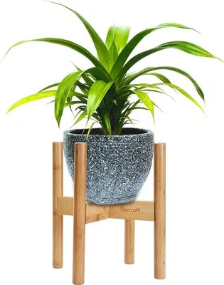 Produktbild von Bamboo-Plantenstandaart für Innenräume - Geeignet für Pflanzgefäße von 22-32 cm - Dekoratives Wohndetail aus Bambus