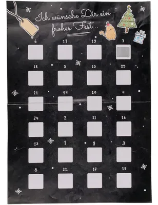 Produktbild von Kratzpapier, Adventskalender, ca. 52 x 30 cm