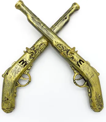 Produktbild von Goldene Antike Piraten Pistole (2 Stück)