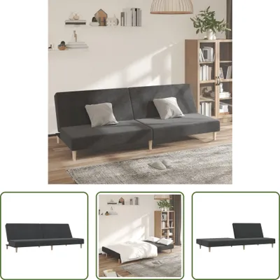 Produktbild von The Living Store Schlafsofa 2-Sitzer Dunkelgrau Stoff