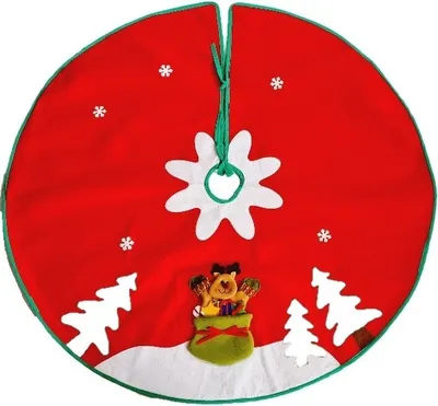 Produktbild von Weihnachtsbaumdecke Christbaumdecke Christbaumteppich 2D Rock Rund Ø100cm WD04 Bär