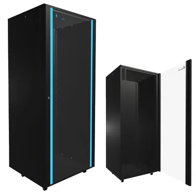 Productafbeelding van Extralink 42U Serverkast 800 x 800 mm, Zwart, Vrijstaand, 19-inch Rackkast