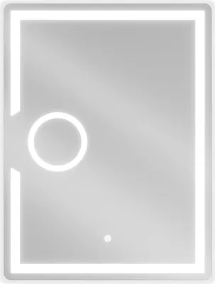 Immagine prodotto di Mexen Onyx specchio da bagno retroilluminato con specchietto cosmetico 60 x 80 cm, LED 6000K, antiappannamento