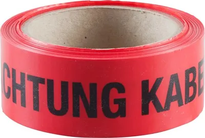 Produktbild von Markierungsband Achtung Kabel 25m rot