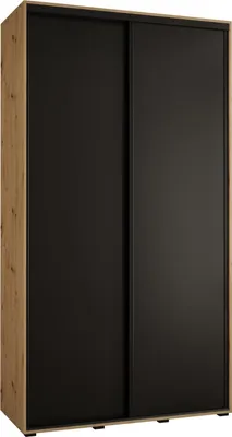 Produktbild von MEBLE KRYSPOL Davos 1 Schrank, zwei Türen - 235,2x140x45 cm - Artisan Schwarz Schwarz