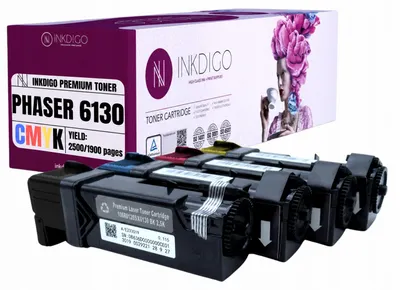 Produktbild von Inkdigo Tonerset 106R01282-106R01285 für Xerox Phaser 6130, 6130N, 6130VN – CMYK,, KI-generiertes Bild