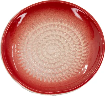 Produktbild von Kaladia Reibeteller Keramik Unifarben Rot - Durchmesser ca. 12cm - 800