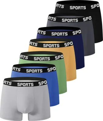 Produktbild von INF Boxershorts für Herren, sichere und stützende Passform Mehrfarbig S 7er-Packung