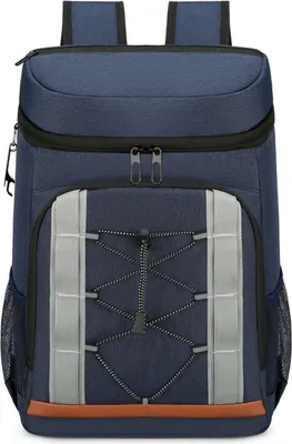 Immagine prodotto di Zaino cool blu - Borsa multiuso isolata e a prova di perdite con scomparto per il pranzo, impermeabile, leggera, di grande capacità per picnic e viaggi