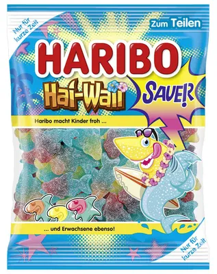 Obrázek produktu pro Haribo Hai-Waii ovocné žvýkačky, extra kyselé s ovocnou příchutí, 175 g, Obrázek vytvořený pomocí AI