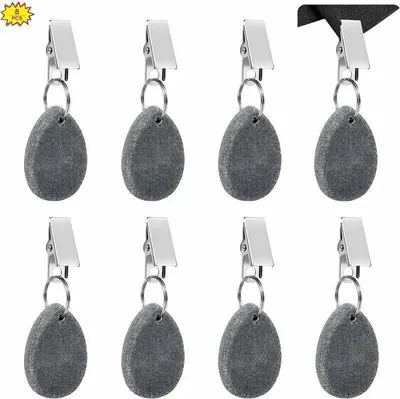 Produktbild von Stein-Tischdeckengewicht mit Clip, Tischdeckengewicht mit Tropfenclip ca. 30-34g für Garten, Haus, Restaurant, Café