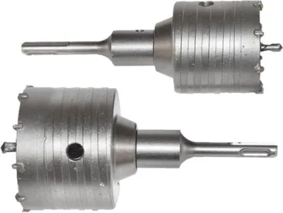 Zdjęcie produktu dla Awtools korona do betonu zestaw fi=65mm + fi=80mm uchwyt sds plus 100mm