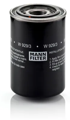 Produktbild von Ölfilter MANN-FILTER W 929/3 Anschraubfilter für OPEL Omega A Limousine (V87) für VAUXHALL Carlton Mk III Limousine (V87)