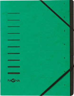 Produktbild von PAGNA Ordnungsmappe 40058-03 DIN A4 7Fächer Pressspan grün