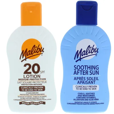 Produktbild von Malibu SPF20 Wasserfester Balsam 200 ml + After Sun Balsam 200 ml