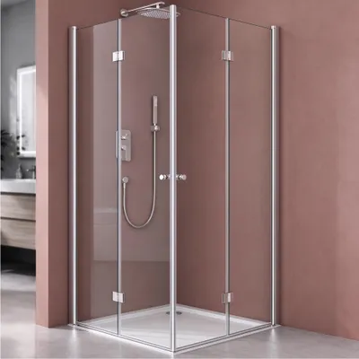 Produktbild von doporro Eck-Duschkabine Eckdusche 75x90x190cm Duschabtrennung ESG-Sicherheitsglas Klarglas inkl. beidseitiger Easy-Clean-Beschichtung Ravenna26