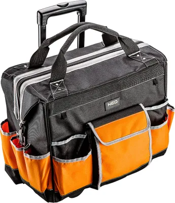 Image de NEO TOOLS Sacoche à outils - Sacoche à outils pro - Sacoche à outils pour bricoleurs et amateurs - Taille 44.5 x 35 x 27.2 cm avec roulettes