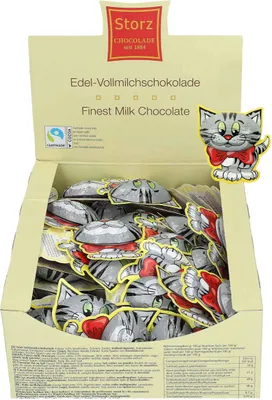 Produktbild von Storz 75er SET Kater, lose, 937,5 g (75 x 12,5 g) / Schokolade / Schoko Katze