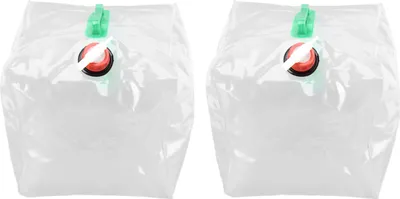 Zdjęcie produktu dla 2 szt. 20 l składane wiadro na wodę z PVC Przenośny przezroczysty pojemnik na wodę z króćcem do biwakowania i pieszych wędrówek