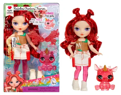 Produktbild von Rainbow High Littles Rainbow Fantasy Fairies Doll- Apple (Red), Modepuppe, Weiblich, 4 Jahr(e), Junge/Mädchen, 140 mm, Mehrfarbig