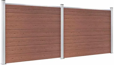 Produktbild von vidaXL Zaunelement Set WPC 353x146 cm Braun