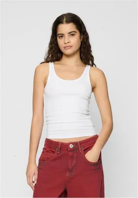 Imagen del producto de Camiseta de mujer Urban Classics, modelo "Ladies Organic Basic Rib Top", pack de 2 unidades, color y blanco, talla XS
