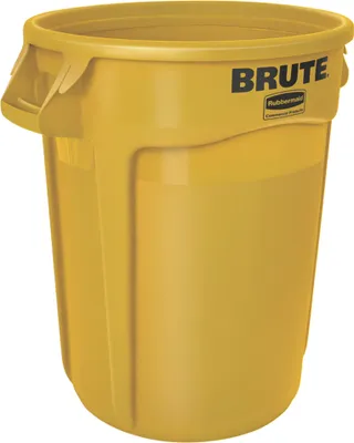 Produktbild von Runder Brute Container, 121,1 Liter, Rubbermaid, Gelb