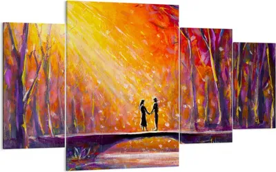Produktbild von Bild auf Leinwand - Leinwandbild - Wald Baum Natur - 160x90cm - Wand Bild - Wanddeko - Wandbilder - Leinwanddruck - Bilder - Kunstdruck - Wanddekoration - Leinwand bilder - Wandkunst - DL160x90-3965