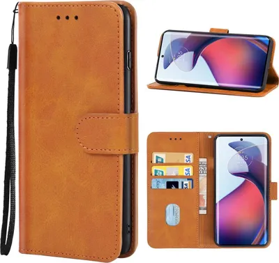 Produktbild von Mobigear Wallet  Motorola Moto G72 Hülle Klapphülle Geldbörse - Braun