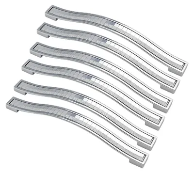 Produktbild von 6 Stück Kristallglas Schrankgriffe, Glänzende Schubladengriffe für Küchen- und Kleiderschränke 160mm